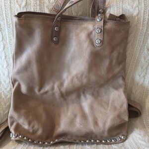 Free People Tan Leather Studded Women's Bag